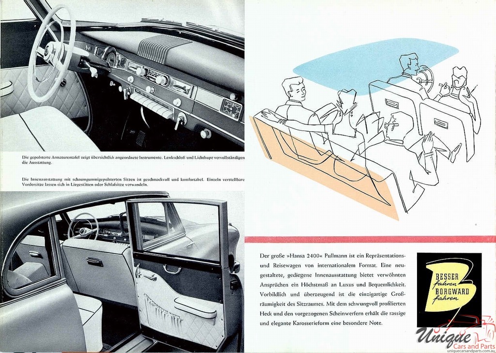 1954 Borgward Hansa 2400 Brochure Page 3
